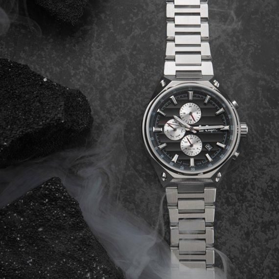 Чоловічий водостійкий наручний годинник Lee Cooper Ice (Сріблястий)