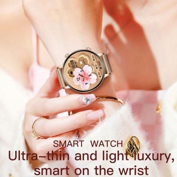 Часы умные наручные Smart Flower X Gold (2 ремешка)