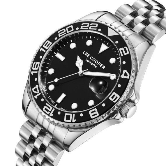 Годинник чоловічий наручний водонепроникний Lee Cooper Daytona (Чорний)
