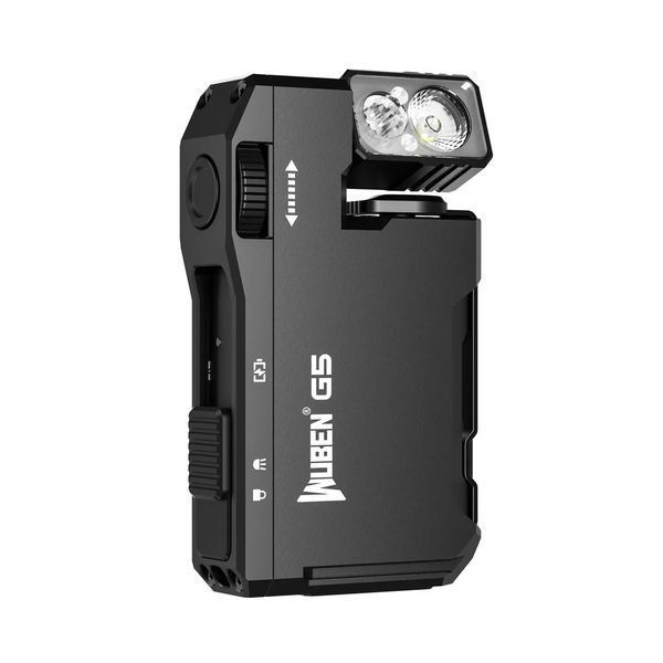 Ліхтар брелок Wuben G5 EDC з червоним світлом + RGB світло Чорний