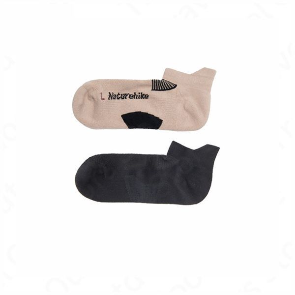 Низкие носки Naturehike NH21FS014 2 пары (Бежевые + черные) размер М