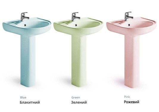 Комплект раковина + ніжка RAK Ceramics Cynthia Wash Basin (57 см) Блакитний