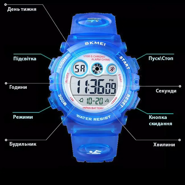 Детские спортивные наручные часы Skmei 1451 Синий