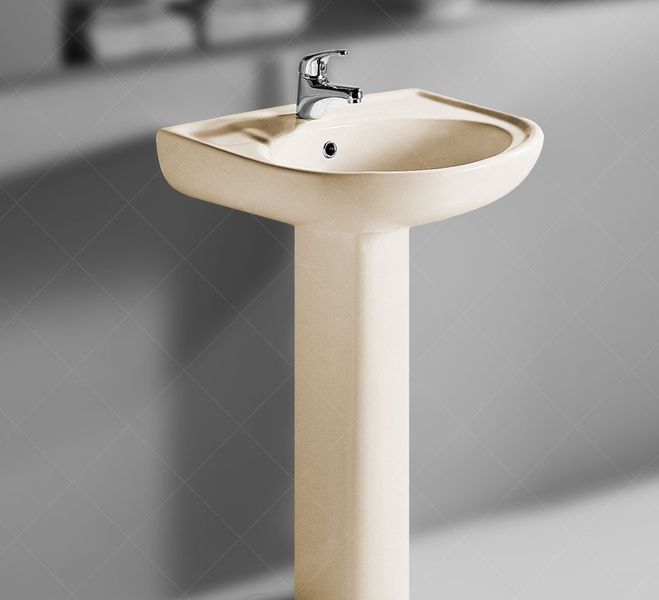 Комплект раковина + ніжка RAK Ceramics Cynthia Wash Basin (57 см) Слонова кістка