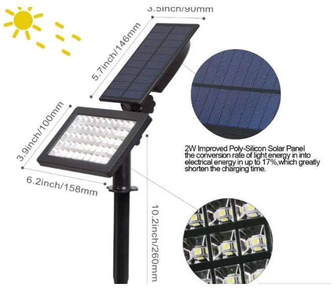 Садовый фонарь 50 Led светильник на солнечной батарее (упаковка 4 шт.)