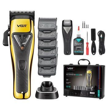 Професійна машинка для стрижки VGR V-015 Pro 7Вт 2500 мАг з насадками