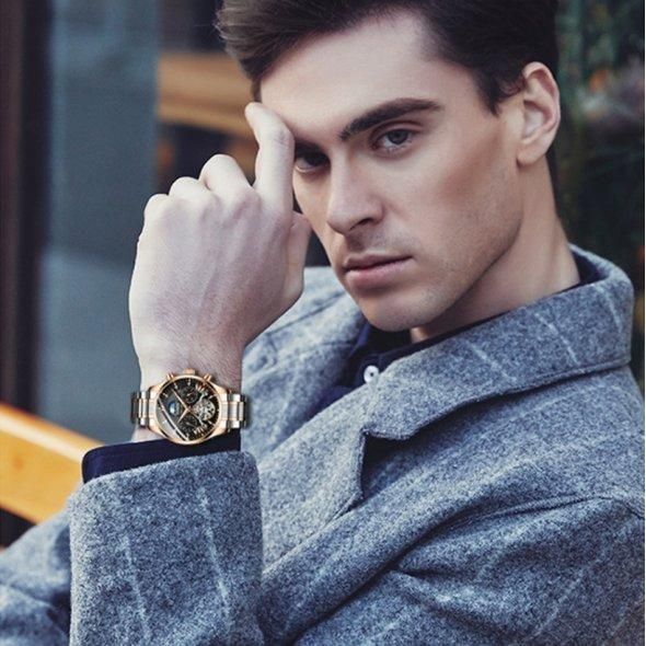 Мужские наручные часы Guanquin Prestige Gold