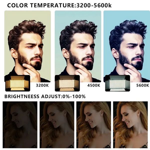 Осветитель студийный Nagnahz U800 Pro LED видеосвет со штативом
