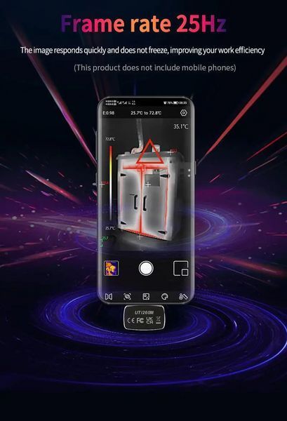 Тепловізор для смартфона UNI-T UTI260M матриця 256х192 25Hz Type-C