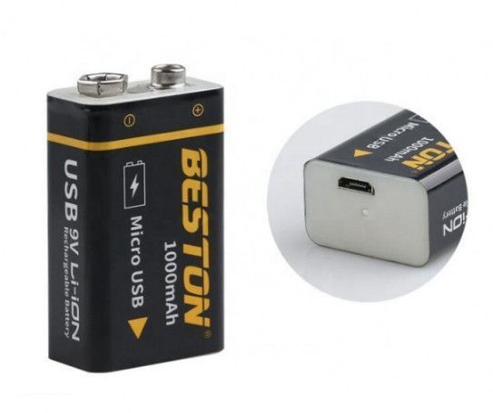 Акумулятор Beston USB крона 9v Li-ion 1000mAh
