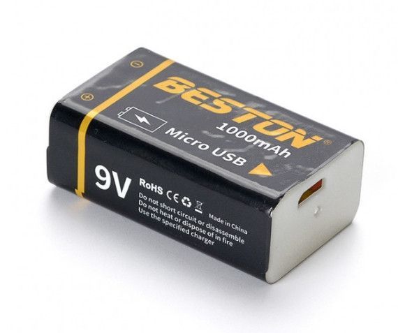 Акумулятор Beston USB крона 9v Li-ion 1000mAh