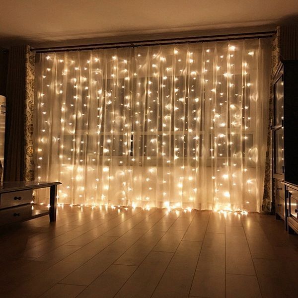 Гірлянда штора 3х3м 360 LED Біле тепле світло