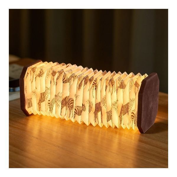 Світильник-гармошка на акумуляторі Velvet Accordion Zebra Gingko (Коричневий)