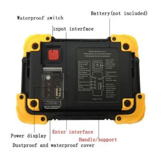 Переносний ліхтар прожектор Trlife PL 141 20 Вт з Power bank