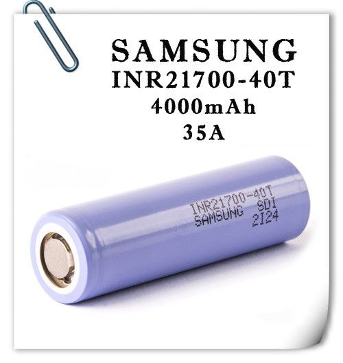 Аккумулятор 21700 Samsung INR21700-40T SDI 4000mah высокотоковый (Синий)