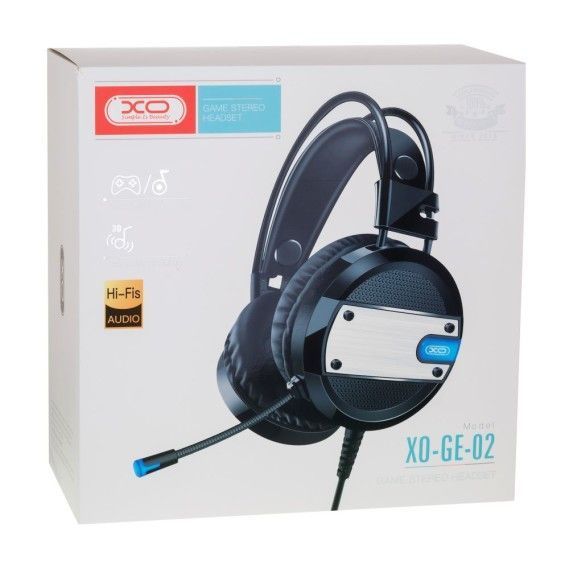 Игровые наушники XO GE-02 игровая гарнитура для компьютера с микрофоном (Черные)