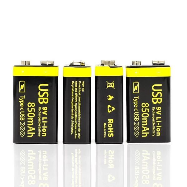 Акумулятор Крона 850mAh 9v USB (Чорний)
