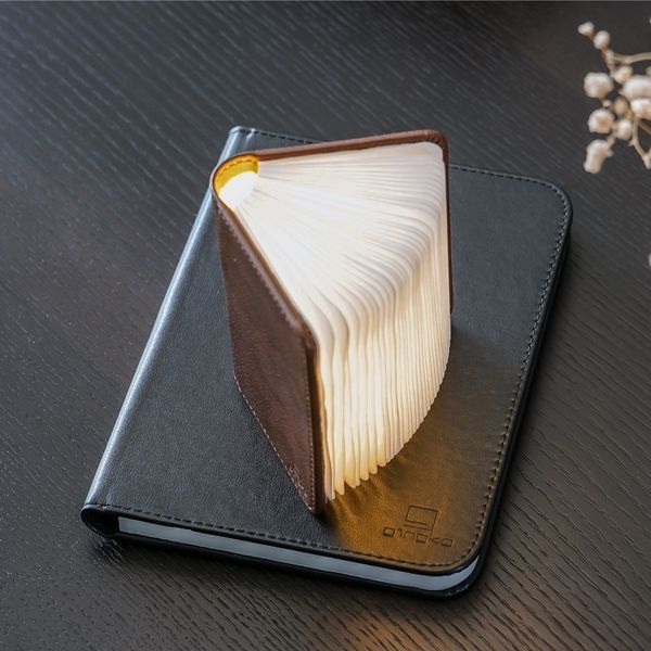 Світильник-книга Smart Book міні (9 x 12.2 x 2.5 см) Натуральна шкіра