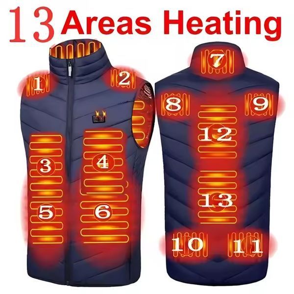 Мужской жилет с подогревом HeatFashion Electric Heating Vest (13 зон) Черный M