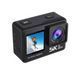 Экшн камера AT-M60TR Full HD 5K Wi-Fi с пультом ДУ и 2 экранами (Черный)