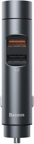 Автомобильный FM-модулятор Baseus Energy Column + bluetooth (2USB) CCNLZ-C0G (Dark grey)