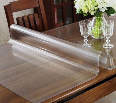 Силіконова скатертину М'яке скло Soft Glass Покриття для меблів 1.0х1.4м (товщина 0.4 мм) Прозора