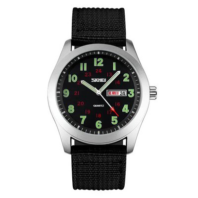 Чоловічий наручний класичний годинник Skmei 9112 (Чорний)