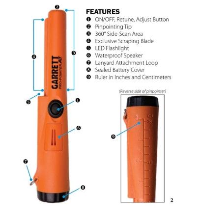 Подводный пинпоинтер Garrett Pro-Pointer AT Металлоискатель (Оригинал)