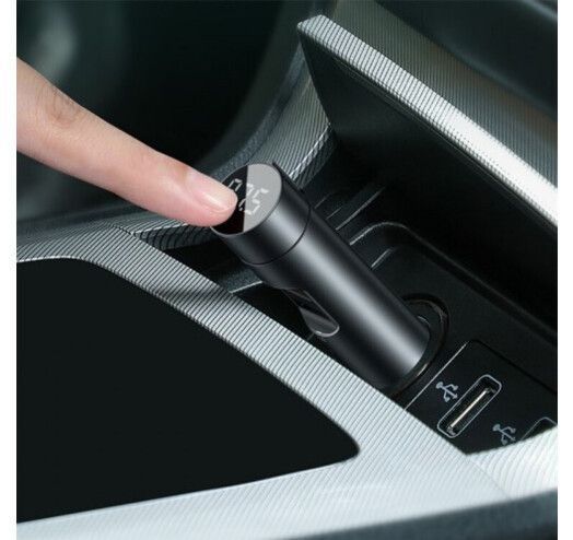 Автомобильный FM-модулятор Baseus Energy Column + bluetooth (2USB) CCNLZ-C0G (Dark grey)