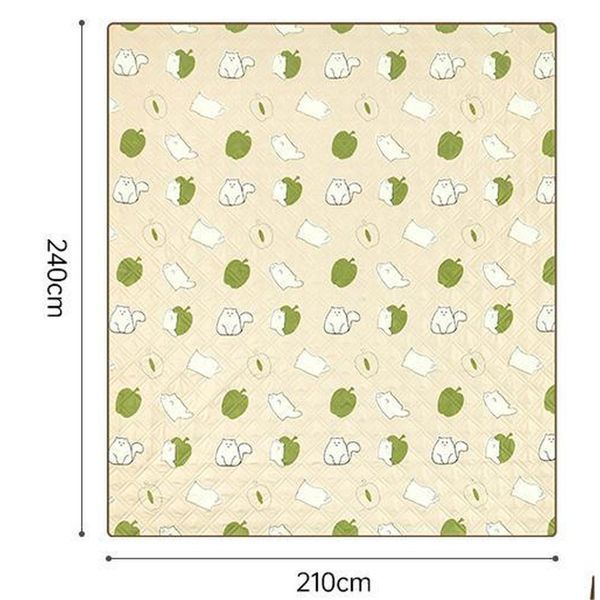 Килимок для пікніка Naturehike 210х240см CNK2350WS010 (Бежевий з котами)