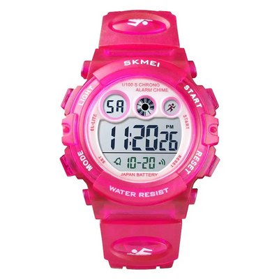 Дитячий спортивний наручний годинник Skmei 1451 Темно-рожевий