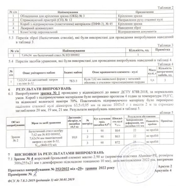 Комплект керамических бронеплит Strike face 6 класс NIJ IV 2.7кг (Бронепластины)