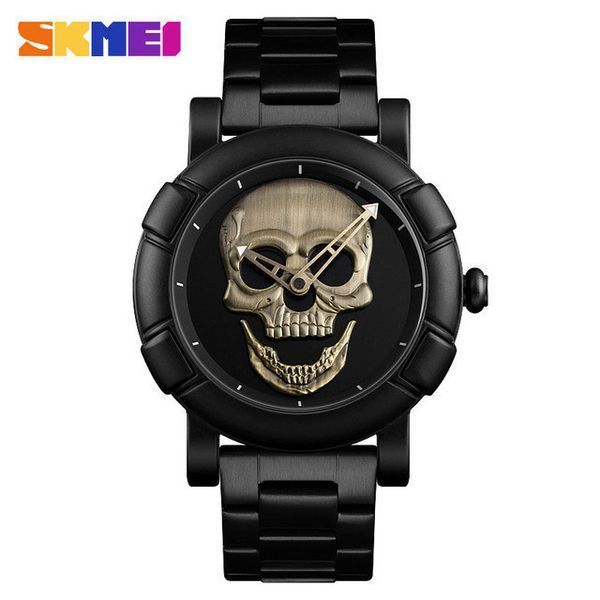 Оригінальний годинник Skmei Skull 9178 Black-Red Platina