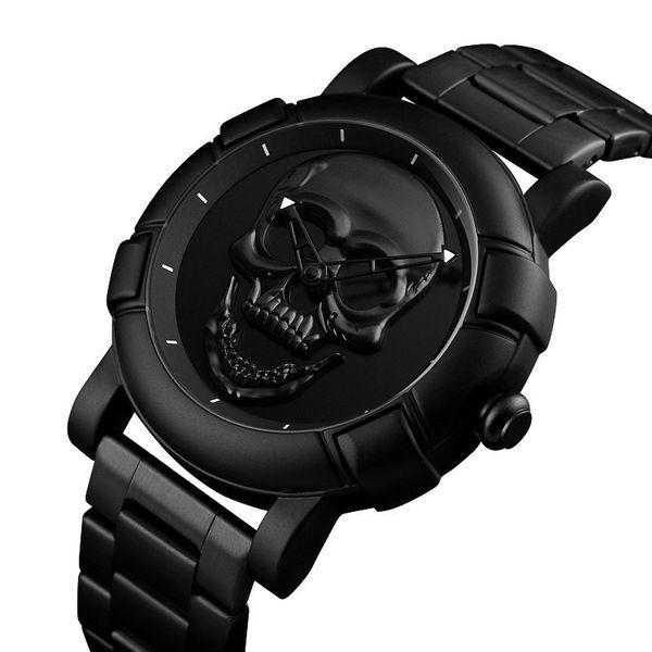 Оригінальний годинник Skmei Skull 9178 Black-Red Platina