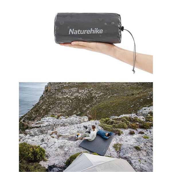 Матрас надувной сверхлегкий Naturehike CNH22DZ018 с мешком для надувания прямоугольный 196 см (Зеленый)