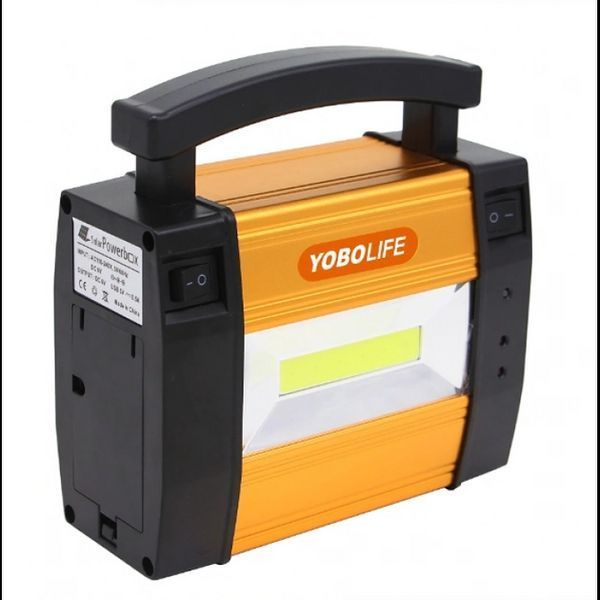 Кемпинговый аккумуляторный фонарь LM-367 (COB + 3xLamp) + солнечная панель + Power Bank (1 режим)