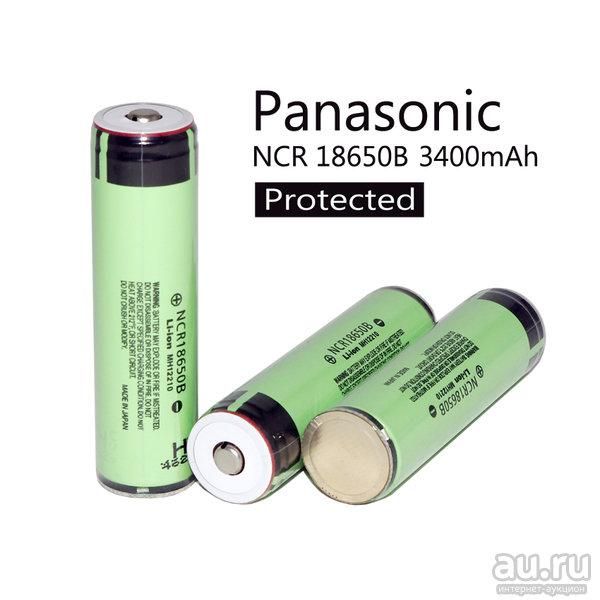 Защищенный Li-Ion аккумулятор Panasonic NCR18650B 3400 mAh Оригинал