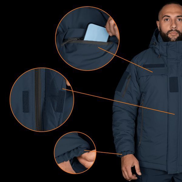 Тактична тепла чоловіча куртка Patrol System 3.0 Темно-синя 4XL