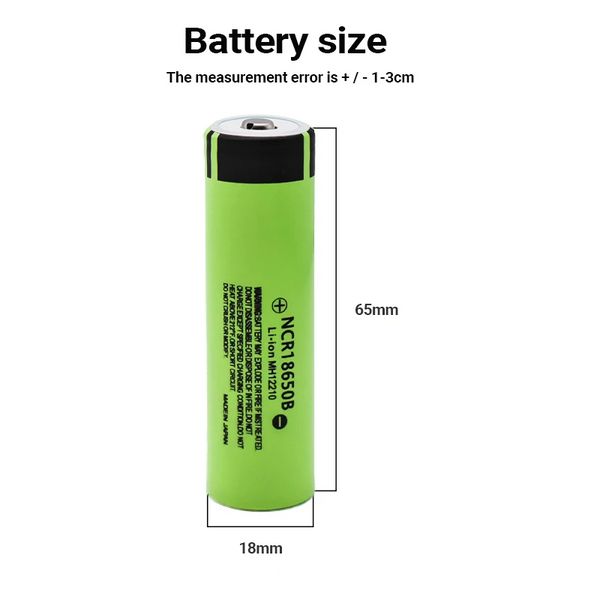 Защищенный Li-Ion аккумулятор Panasonic NCR18650B 3400 mAh Оригинал