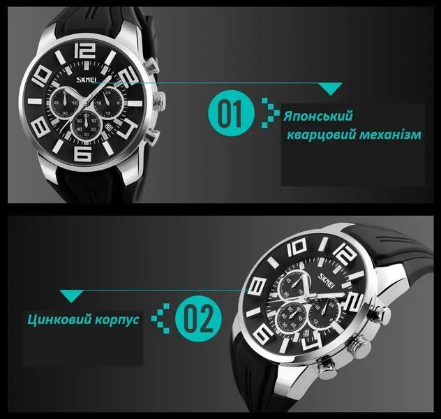 Чоловічий класичний наручний годинник Skmei 9128 (Чорний з чорним циферблатом)