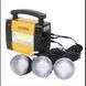 Кемпинговый аккумуляторный фонарь LM-367 (COB + 3xLamp) + солнечная панель + Power Bank (1 режим)