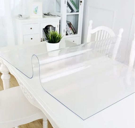 М'яке скло Прозора силіконова скатертина на стіл Soft Glass Захист для меблів 3.8х1.0 м Товщина 1.5 мм