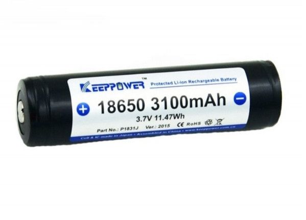 Аккумулятор Keeppower Panasonic Li-ion 18650 3100mAh с защитой