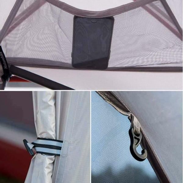 Сверхлегкая одноместная палатка с футпринтом Naturehike Cloud Up 1 Updated NH18T010-T 20D (Серо-красная)