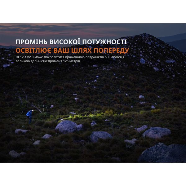 Налобный фонарь Fenix ​​HL12R V2.0 белый и красный свет 500лм 125м Фиолетовый