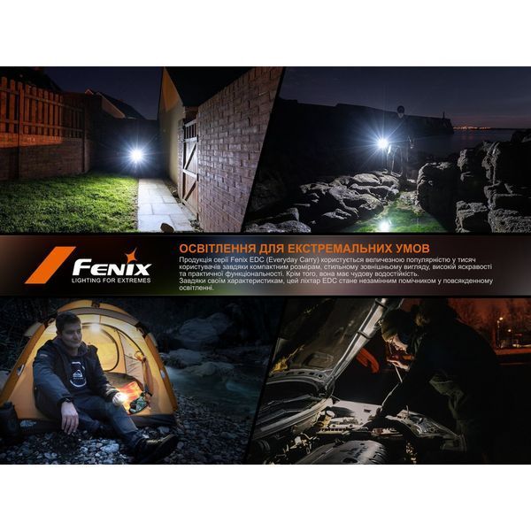 Фонарь наключный Fenix E06R Pro Оранжевый
