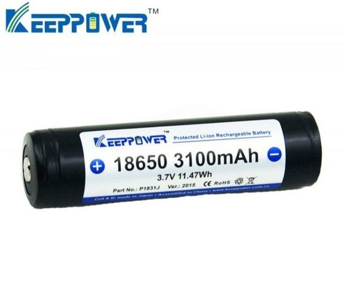 Аккумулятор Keeppower Panasonic Li-ion 18650 3100mAh с защитой