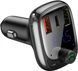 Автомобильный FM-модулятор Baseus T-Typed Bluetooth CCTM-B01 (2USB/1Type-C/36W) Черный