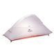 Сверхлегкая одноместная палатка с футпринтом Naturehike Cloud Up 1 Updated NH18T010-T 20D (Серо-красная)