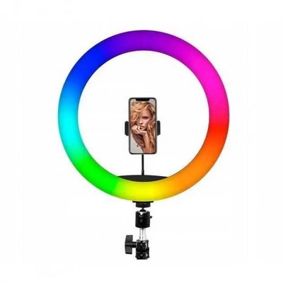 Кільцева кольорова селфі MJJ-26 USB LED RGB з тримачем